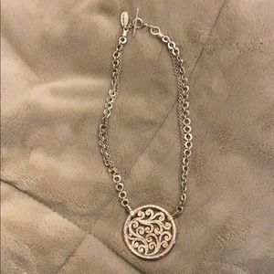 Lois Hill triple strand sterling necklace.